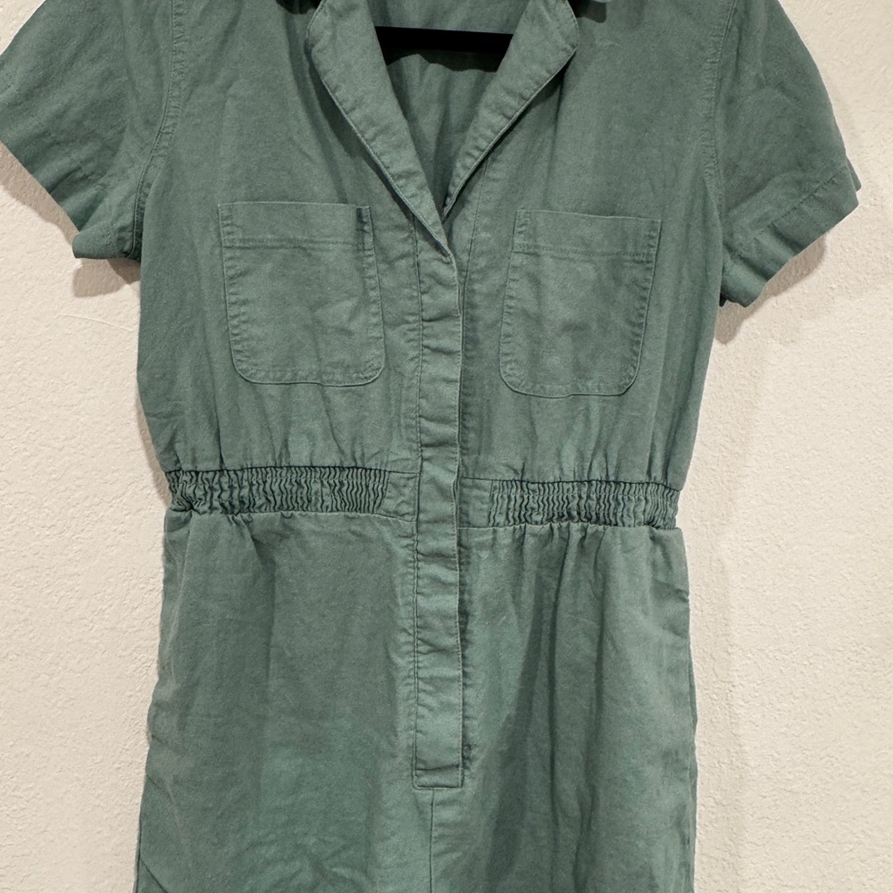 Universal Thread Sage Green Button-Up Romper